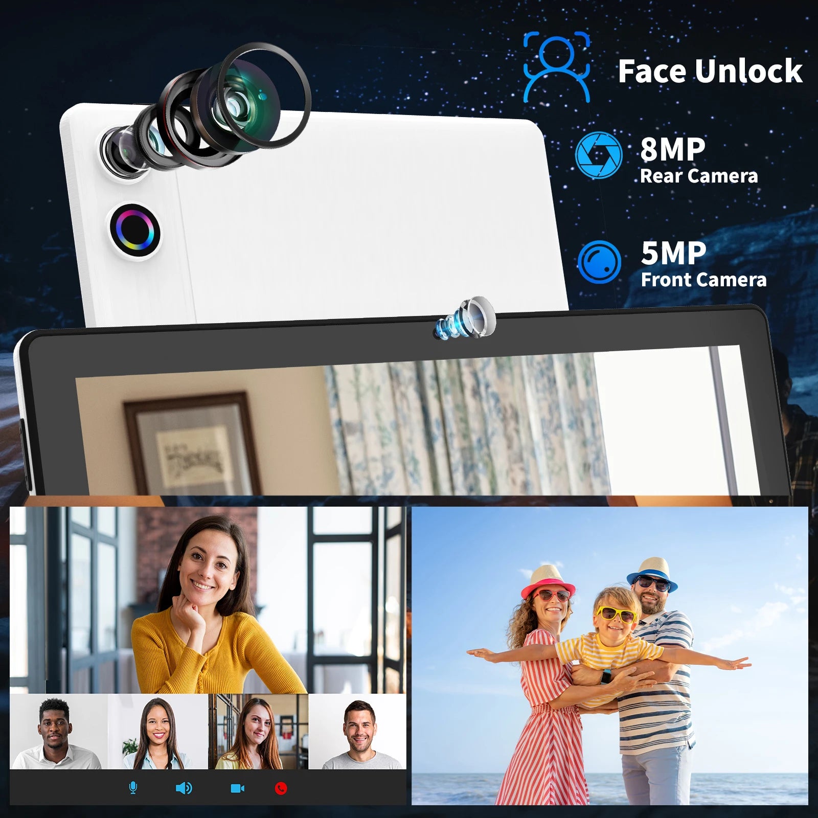 A7L 10.1 Inch Android 14 Tablet 14GB RAM 64GB ROM Octa-Core Processor HD IPS WiFi