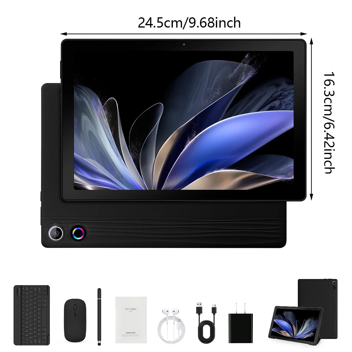 A10L 10Inch Tablet Android 14 12GB RAM 64GB ROM 1TB Expand WiFi6 Face Unlock HD