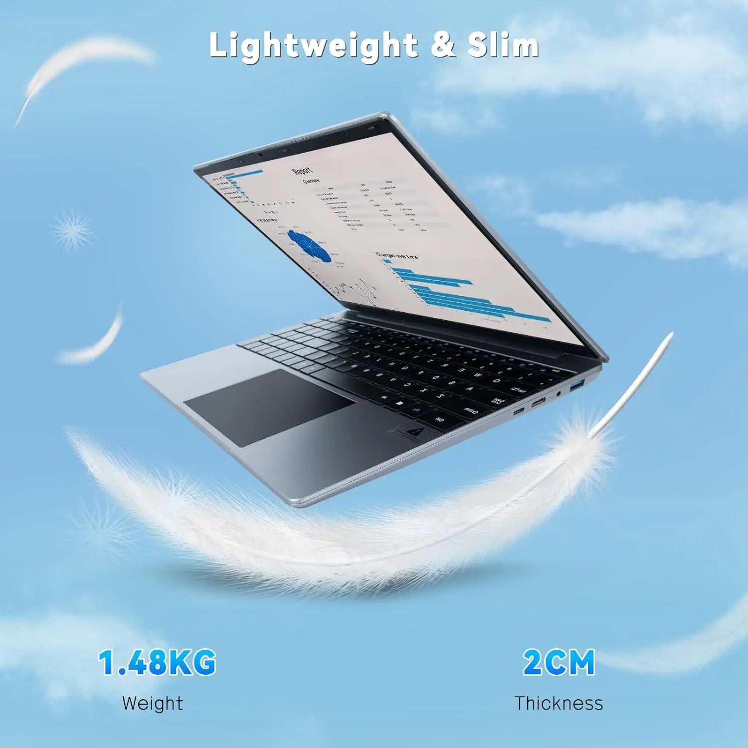 15.6 Inch Laptop Windows 11 Notebook 16G RAM 512GB SSD Quad-Core Intel Celeron N5095 Processors 1080P
