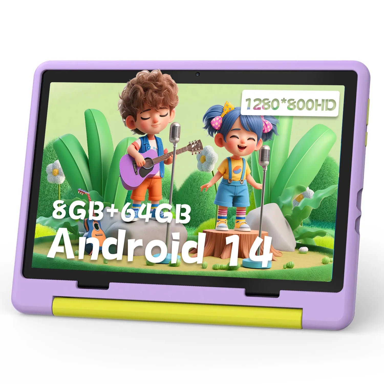 10.1 inch Kid Tablet Android 14 Octa Core 8GB RAM 64GB ROM 1TB Expand with KIDOZ App