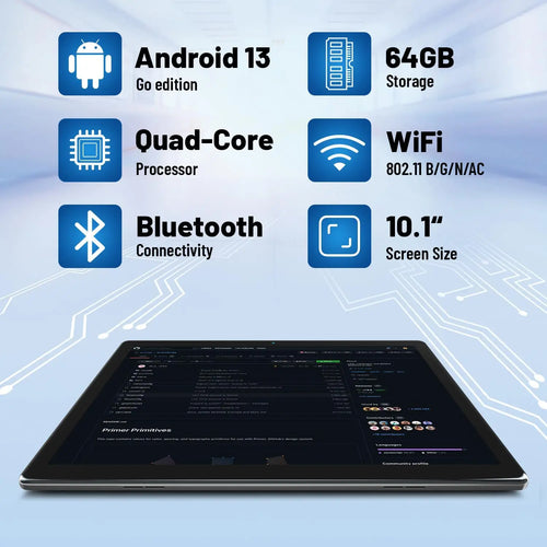 2025 NEW MB1001 Tablets 10.1" 1080P HD Display 2MP+5MP Camera 6GB RAM 64GB ROM 128GB Pad PC