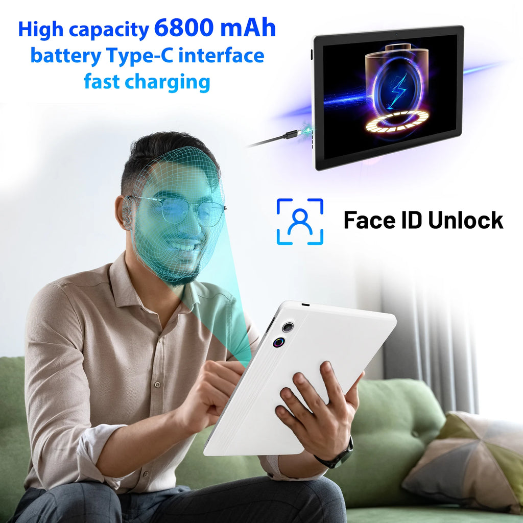 A7L 10.1 Inch Android 14 Tablet 14GB RAM 64GB ROM Octa-Core Processor HD IPS WiFi