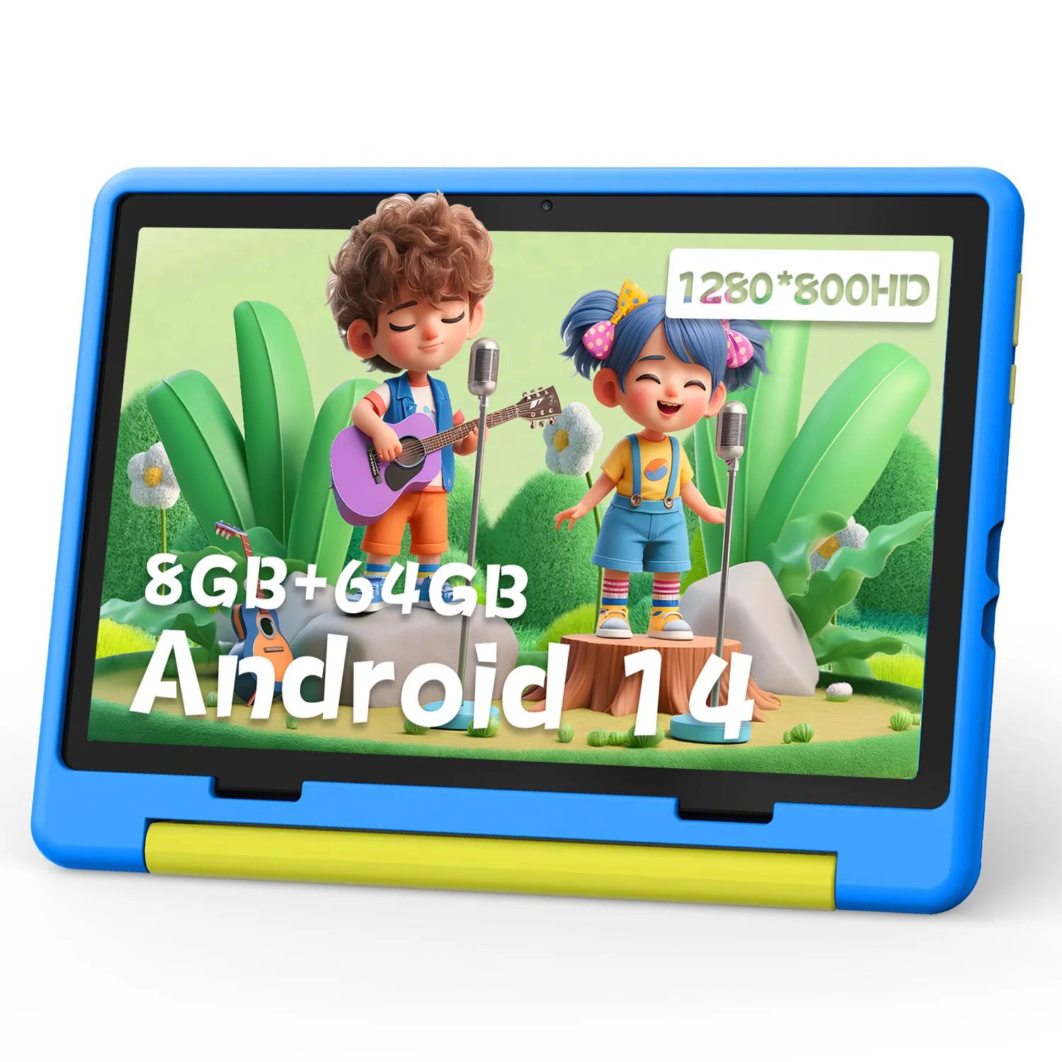 10.1 inch Kid Tablet Android 14 Octa Core 8GB RAM 64GB ROM 1TB Expand with KIDOZ App