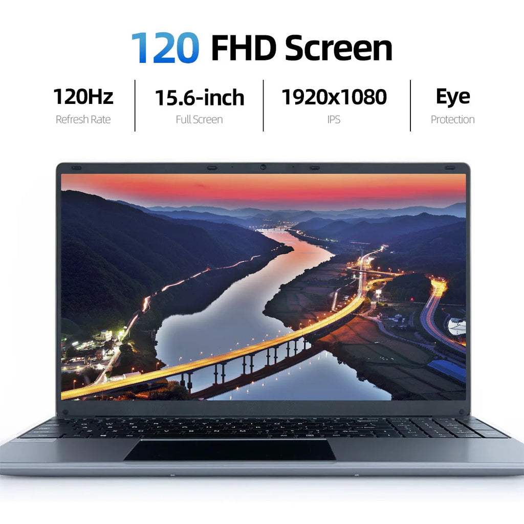 15.6 Inch Laptop 12GB DDR4 512GB SSD Intel N5095 Processor IPS Display 1080P Windows11