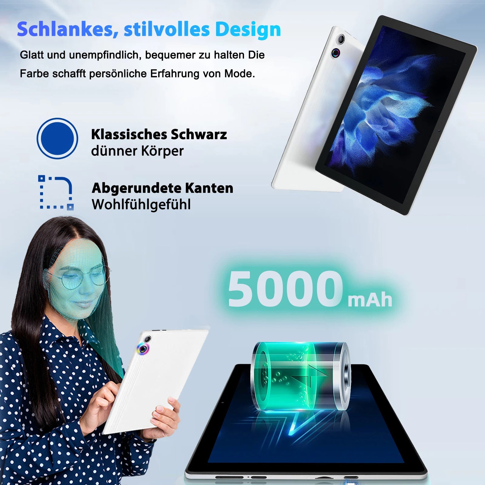 10 Inch Tablet Android 14 A523 Octa Core 12GB RAM 64GB ROM(TF 1TB) 5000mAh