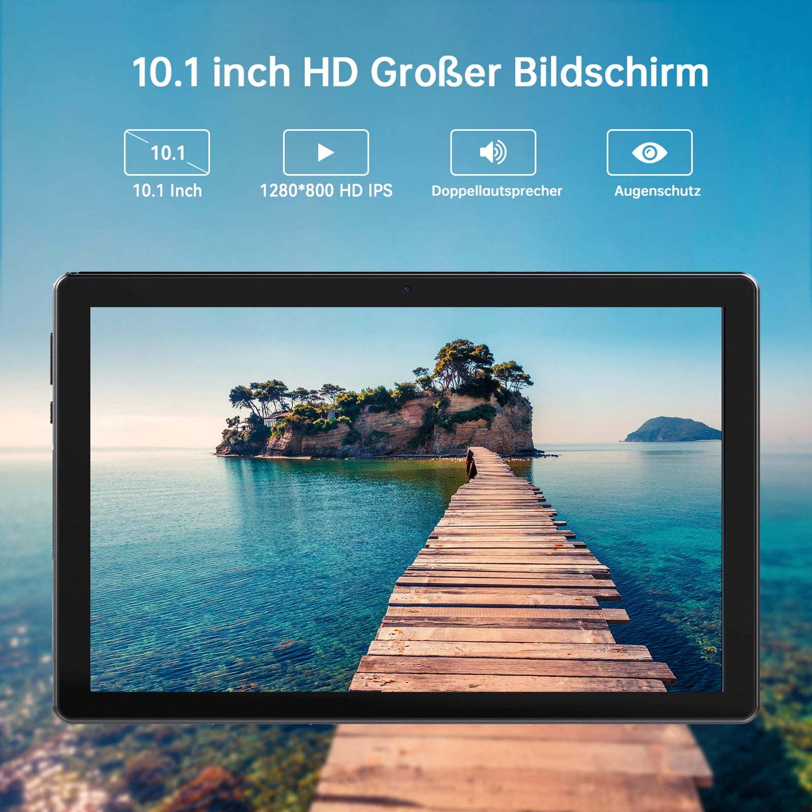 10 Inch Tablet Android 14 A523 Octa Core 12GB RAM 64GB ROM(TF 1TB) 5000mAh