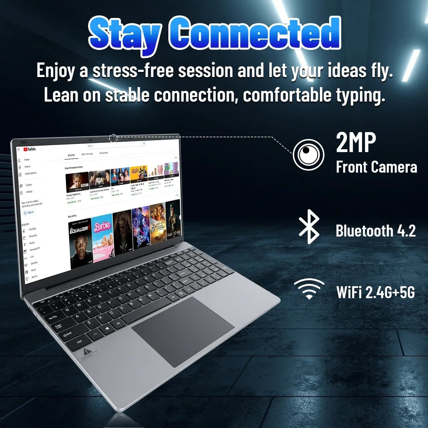 URAO LT1505 15.6 Inch Laptop 16GB DDR4 512GB SSD Intel N5095 IPS Display 1080P Windows11