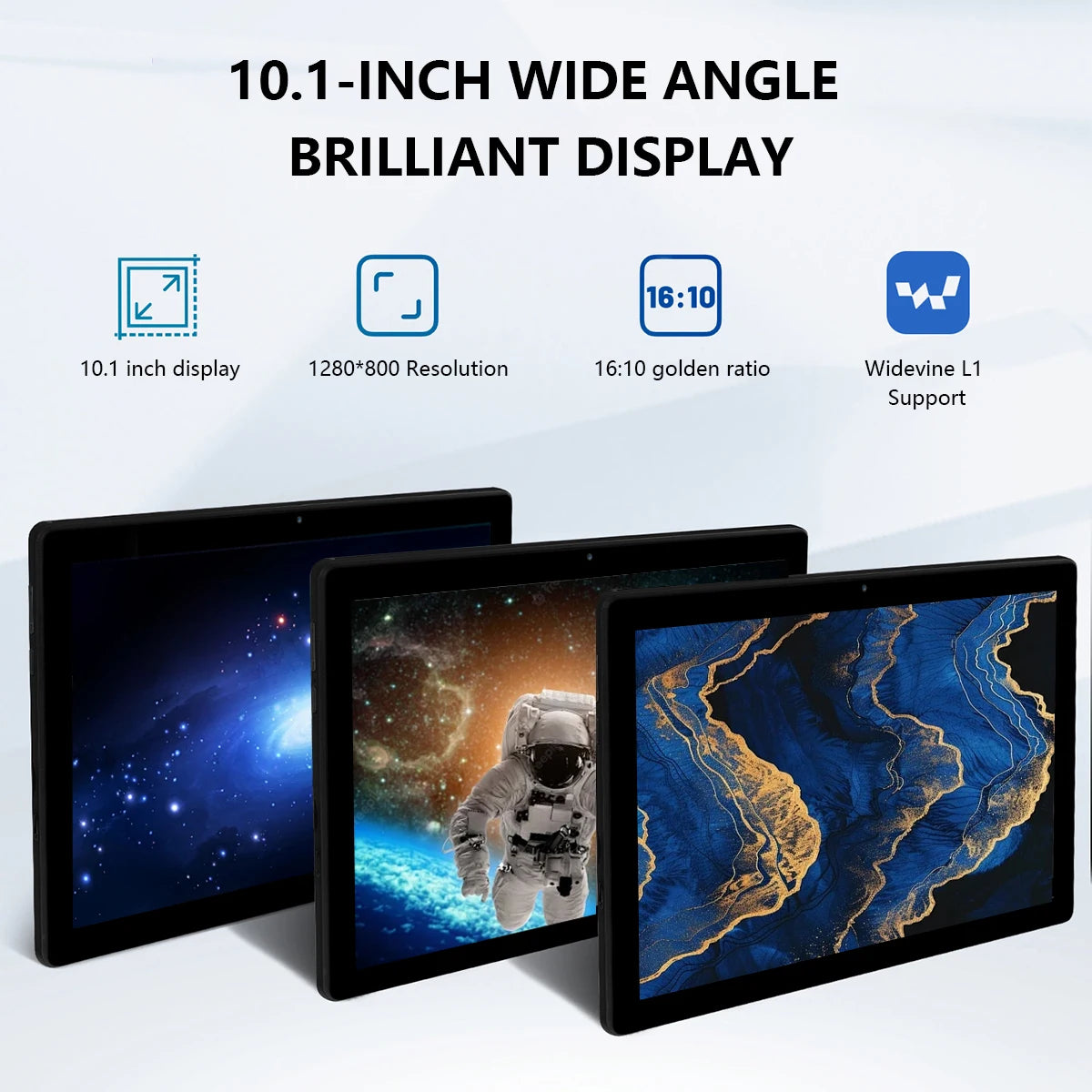 A10L 10Inch Tablet Android 14 12GB RAM 64GB ROM 1TB Expand WiFi6 Face Unlock HD