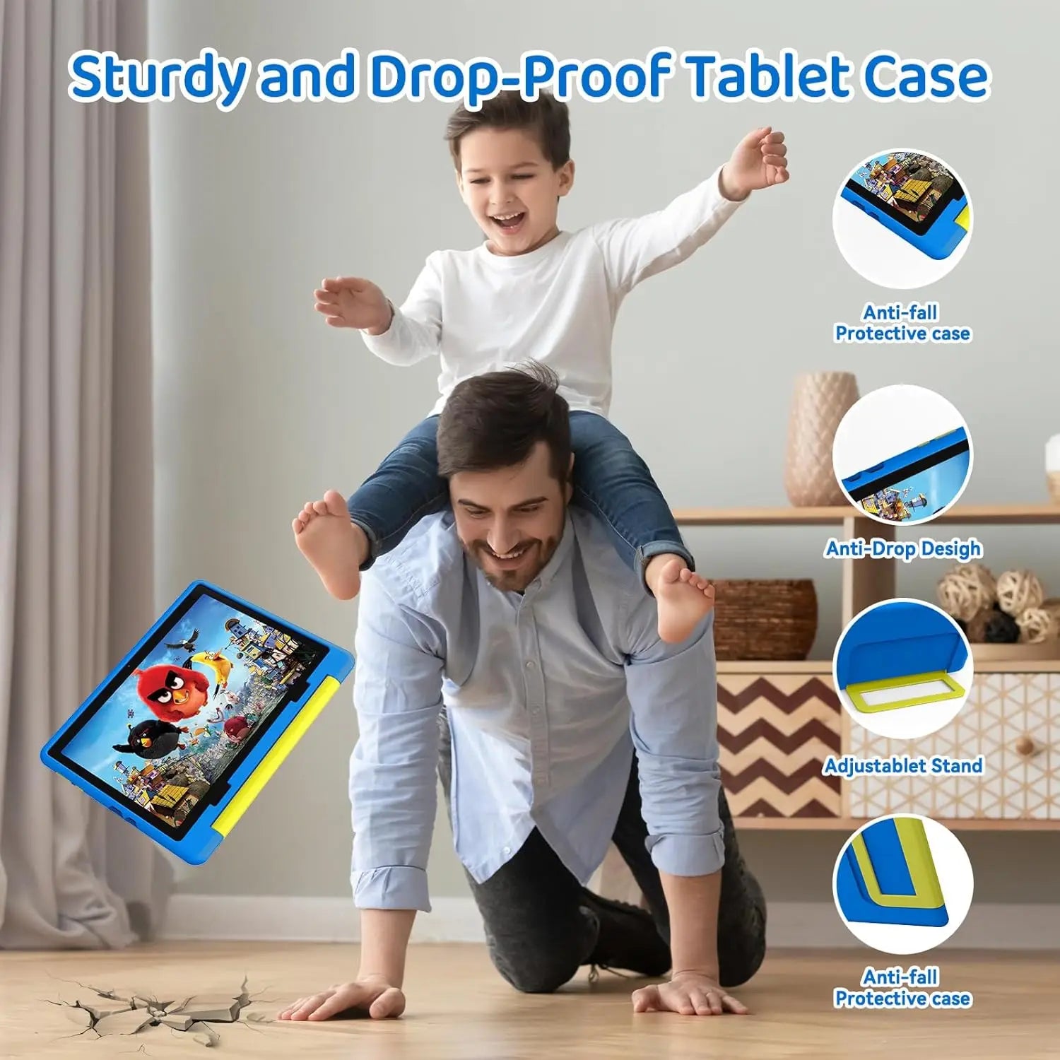 10.1 inch Kid Tablet Android 14 Octa Core 8GB RAM 64GB ROM 1TB Expand with KIDOZ App