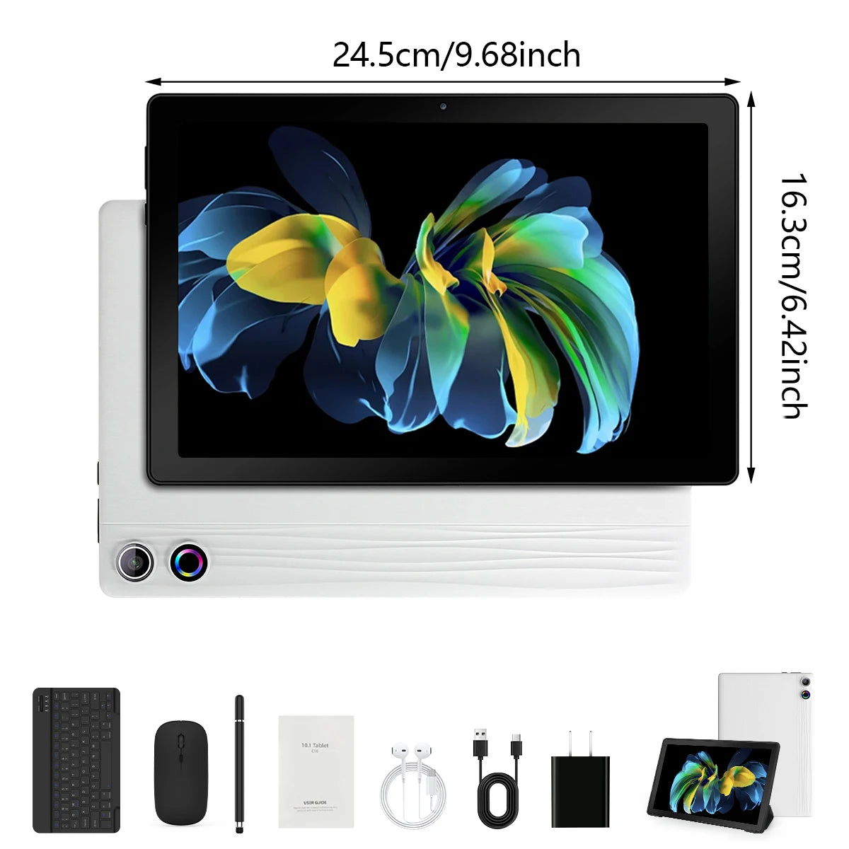 A10L 10Inch Tablet Android 14 12GB RAM 64GB ROM 1TB Expand WiFi6 Face Unlock HD