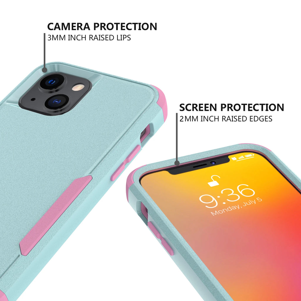 3 Layer Case for iPhone17 16 15 14 13 Pro Max Mini 12 11 7 8 Plus XS Max XR