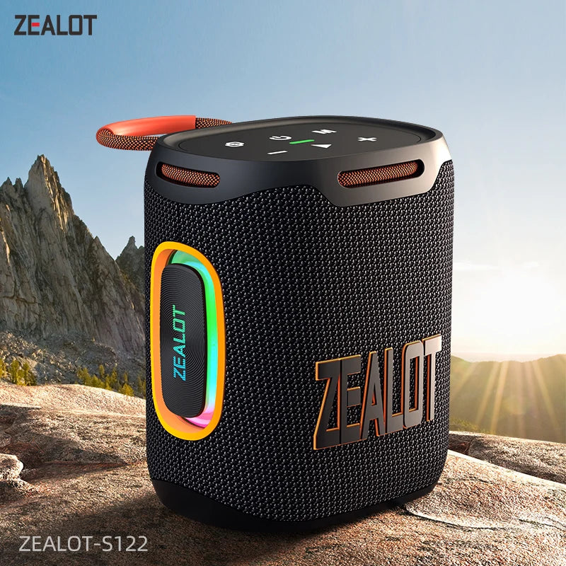 Zealot-S122 Bluetooth Speaker BT5.3 Wireless IPX6 Waterproof Shower Speaker