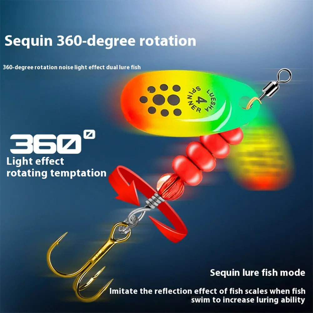 5pcs Metal Spoon Spinner Fishing Lure with Tackle Box
