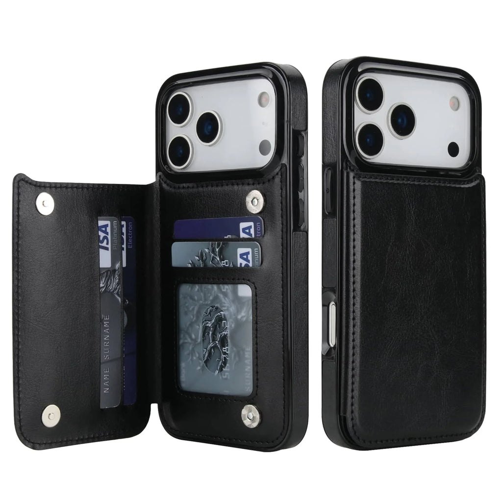 For iPhone 17/Air/17 Pro/17 Pro Max Wallet Case With Card Holder