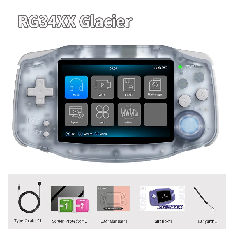 ANBERNIC RG34XX Retro Handheld Game Console 3.4" IPS Screen