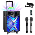 VeGue Karaoke Machine for Adults & Kids, Bluetooth Speaker PA System with 2 Wireless Microphones