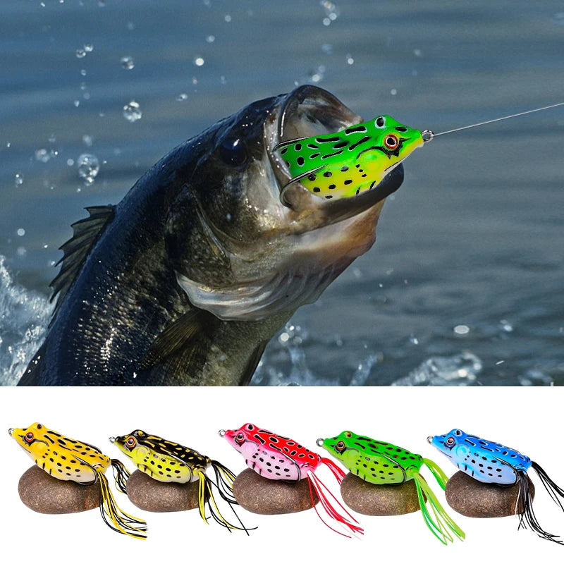 10pcs Frog Shape Lure Soft Tube Bait Plastic Fishing Lure