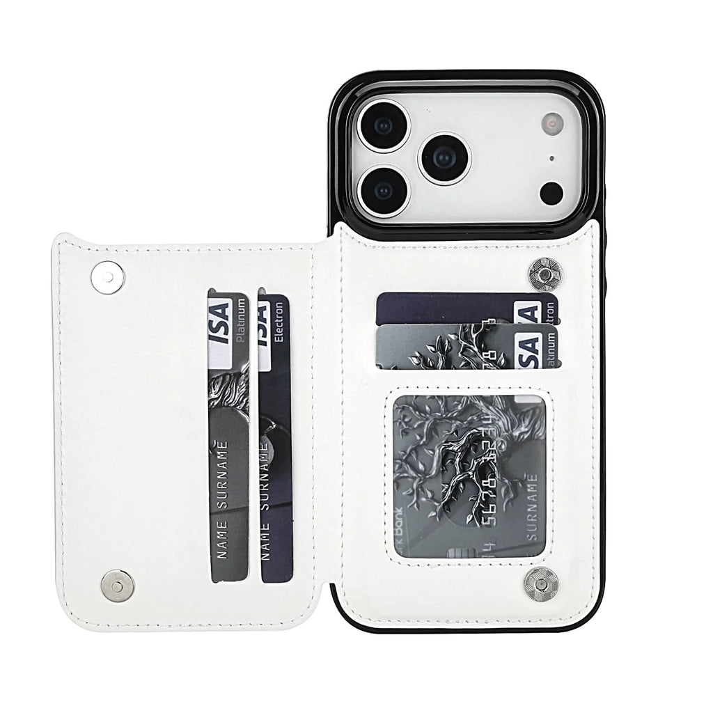 For iPhone 17/Air/17 Pro/17 Pro Max Wallet Case With Card Holder