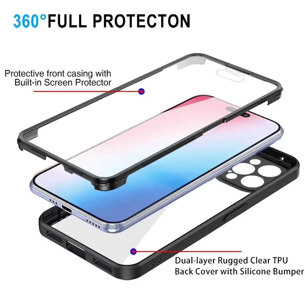 Clear Case For iPhone 16 15 14 13 11 12 Pro Max XS X XR 7 8 Plus
