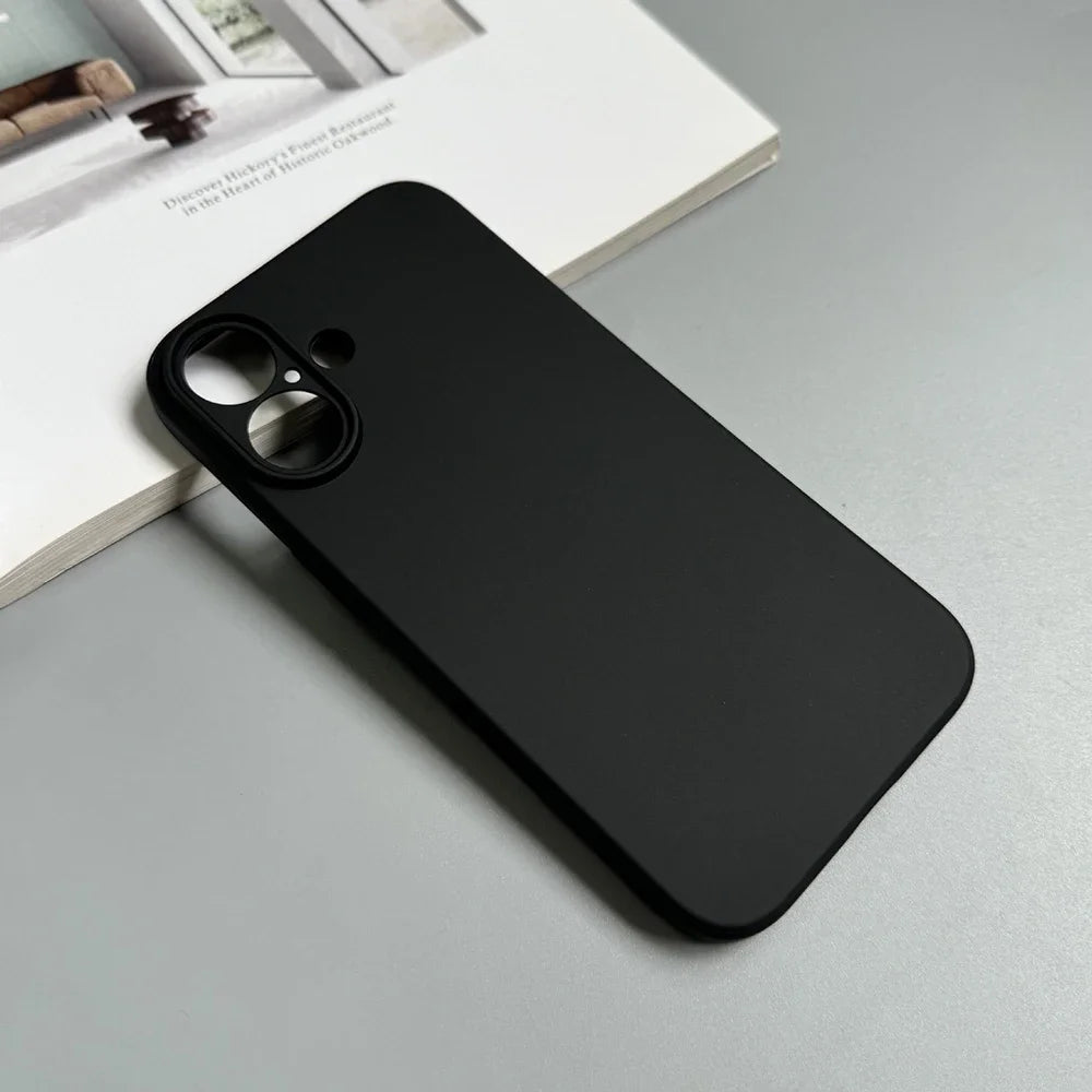 Silicone Matte Phone Case For iphone 17 Air 16 15 14 13 12 11 Pro Max 16 15 14 Plus Back Cover TPU Soft Case