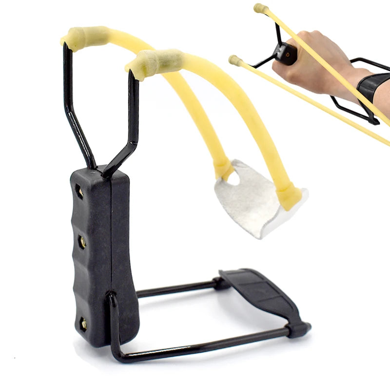 Portable Foldable Slingshot, Outdoor Wrist Support Slingshot,