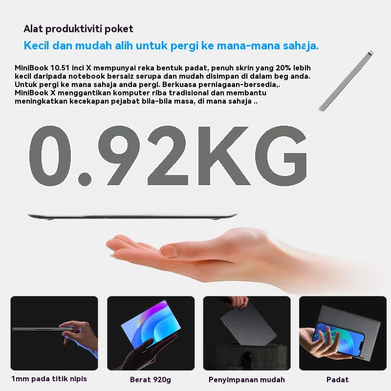 CHUWI MiniBook X 2 in 1 Laptop Intel N150(up to 3.6GHz) 512GB ROM 16GB LPDDR5 Windows 11 Notebook