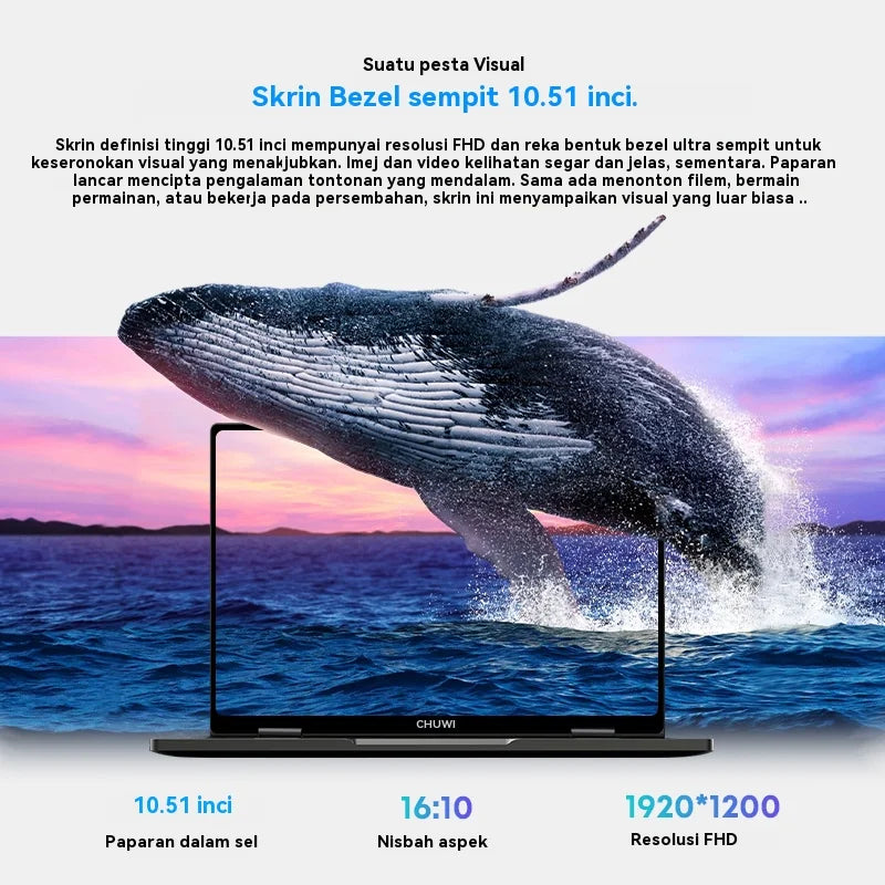 CHUWI MiniBook X 2 in 1 Laptop Intel N150(up to 3.6GHz) 512GB ROM 16GB LPDDR5 Windows 11 Notebook