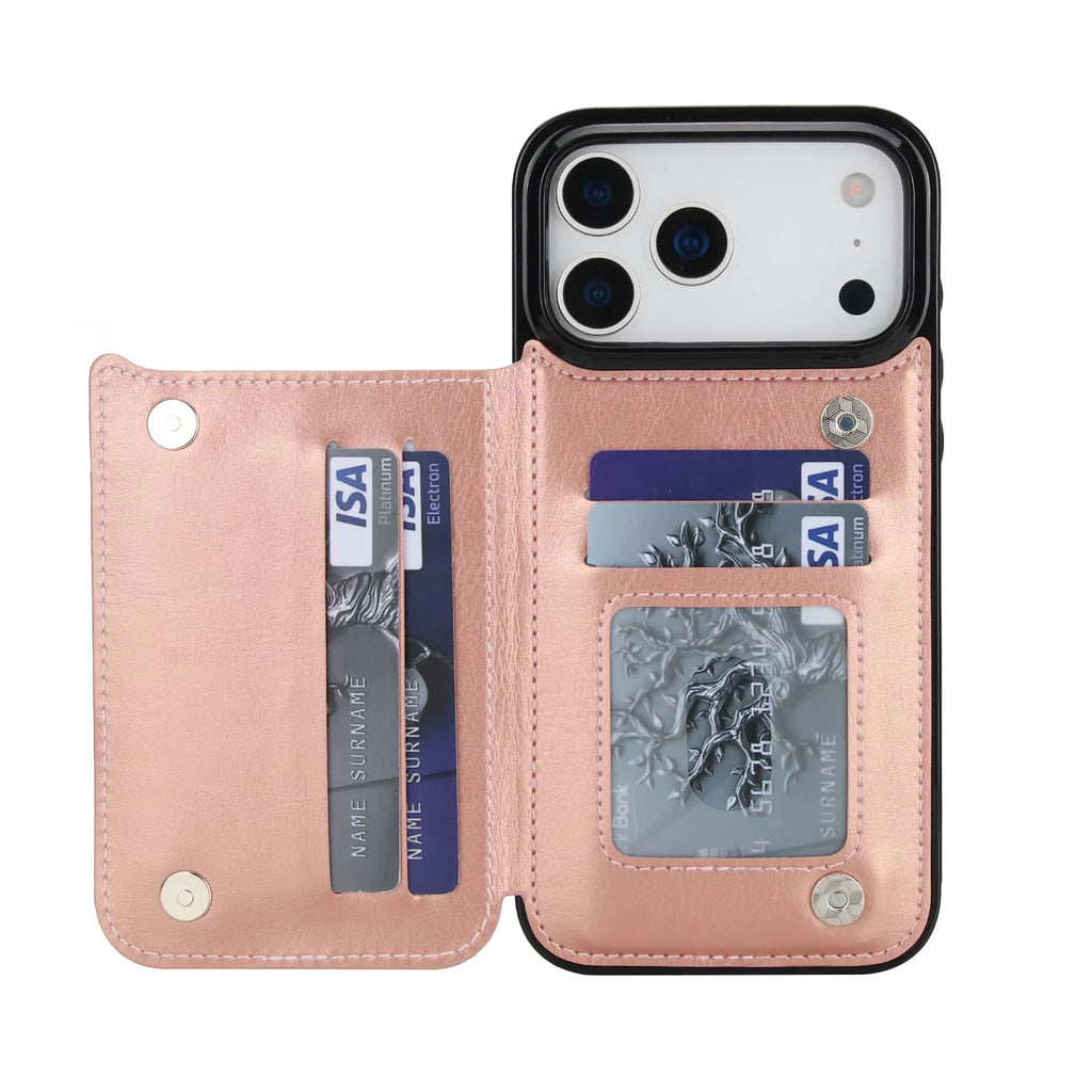 For iPhone 17/Air/17 Pro/17 Pro Max Wallet Case With Card Holder