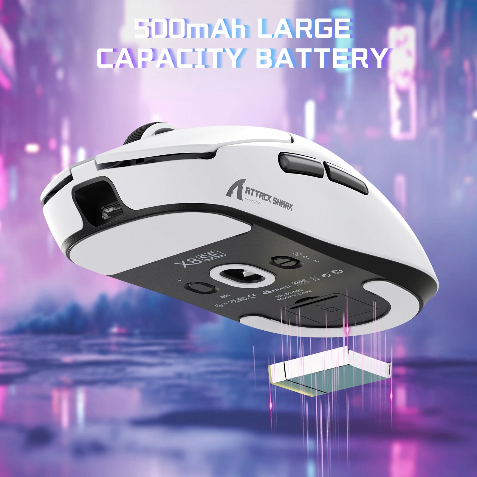 ATTACK SHARK X8 SE Wireless Gaming Mouse, 55g Ultralight PAW3311 Sensor, BK52820 Chip, 25,000 DPI