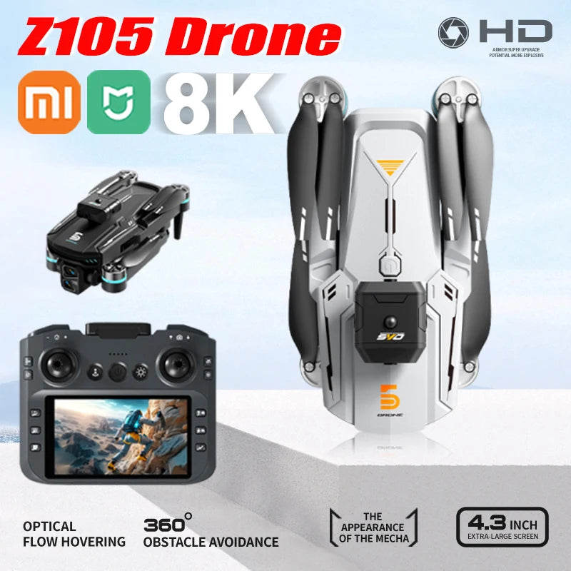 Xiaomi Mijia Z105 Drone Brushless 4.3 Big Screen Remote 4K HD Camera Optical Flow