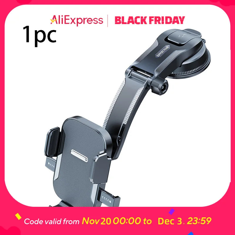 Car Phone Holder – Nano Flexible Silicone, 360° Rotation, Doesn't Block Screen