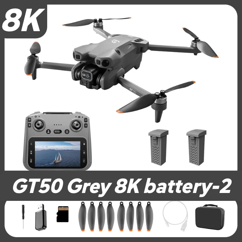 Best sales GT50 Drone 4.3-Inch Screen Remote Control 8K EIS 183g