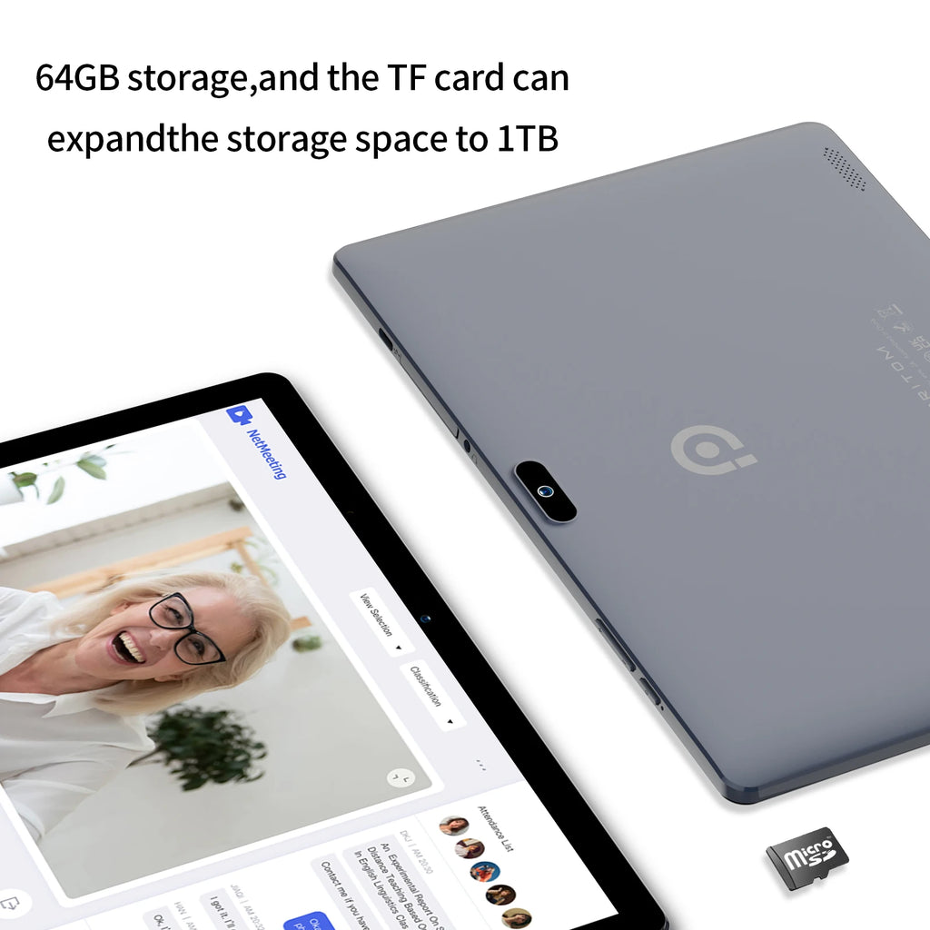 PRITOM 10.1 Inch Tablet PC Android 13 64 GB Quad Core Touch Screen WiFi