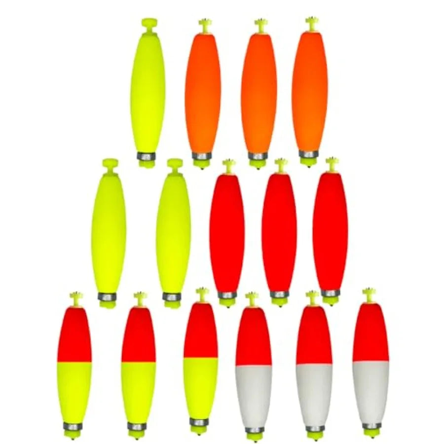 Fishing Bobbers Floats Set Weighted Foam Snap on Float
