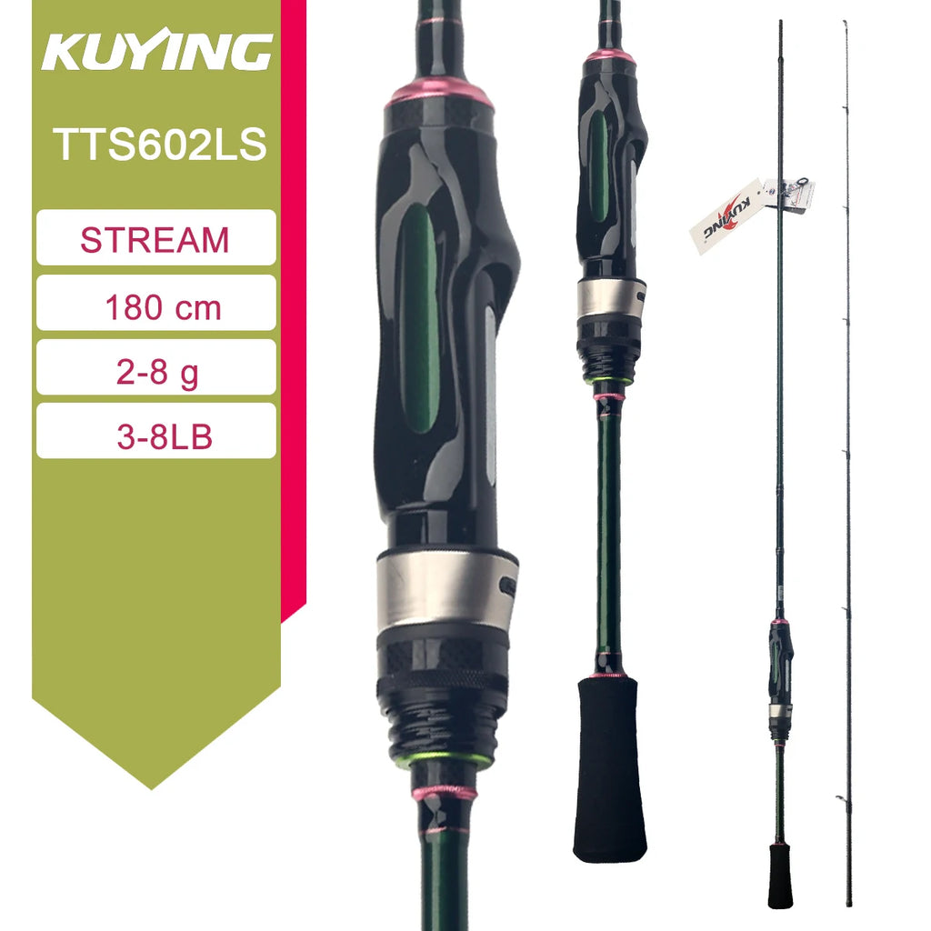 KUYING TETON TTC662L TTC632UL TTS662L TTC602LS TTS602LS Fishing Lure Rod Casting Spinning River Stream Carbon