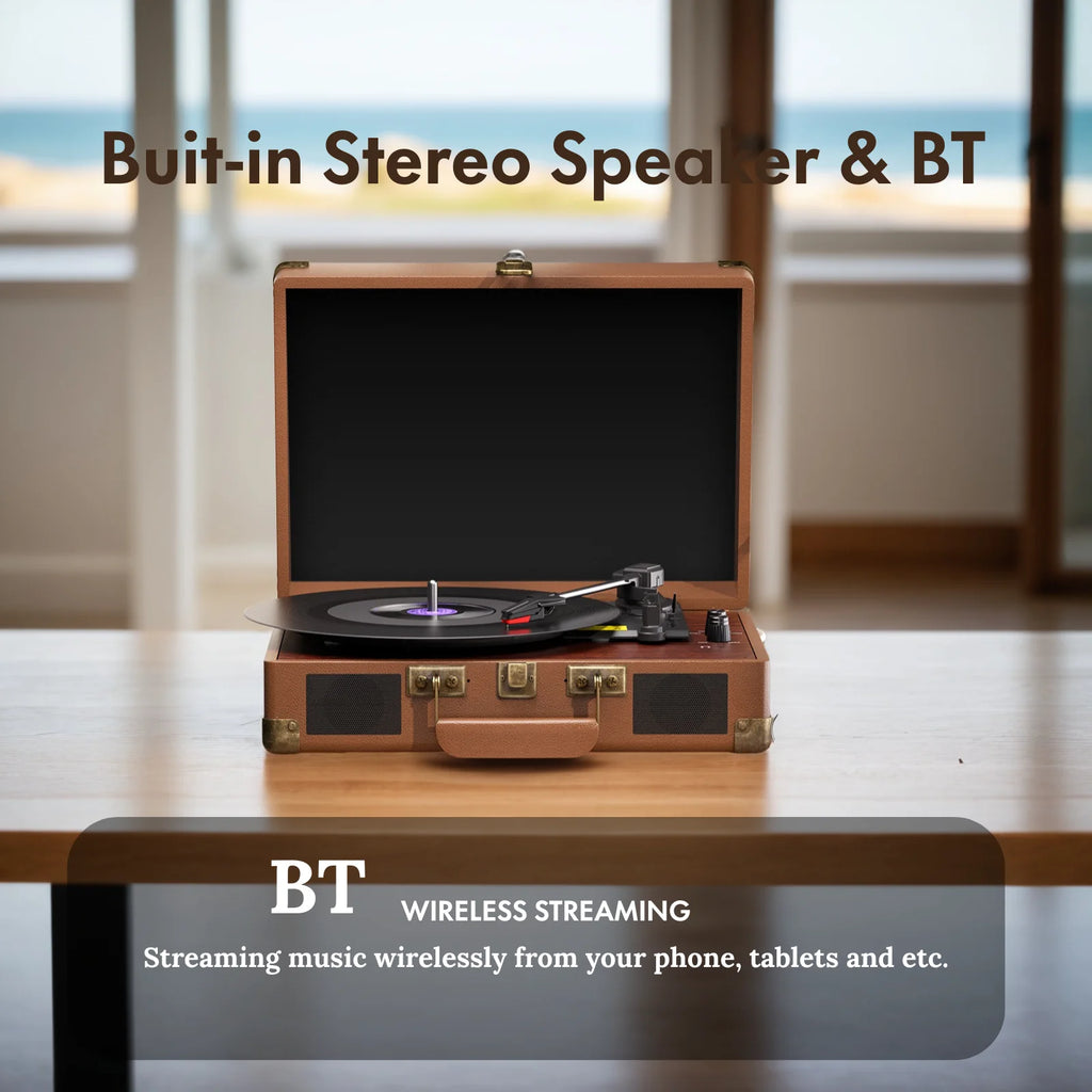 MAIO  Record Player, 3-Speed 33/45/78RPM Vinyl Spinner