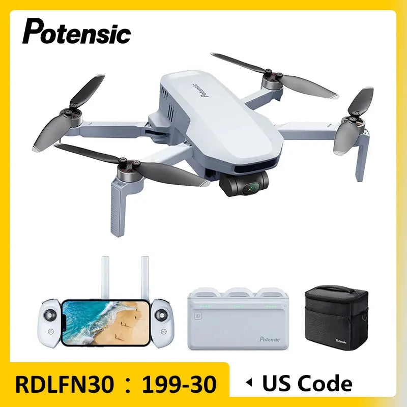 Potensic C0 Mini Drone 3 Axis Gimbal 6KM GPS 4K Professional Camera Drones