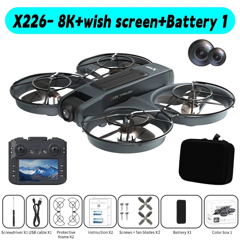 For Xiaomi X226/VR RC Drone 8K Professional 4K HD Dual Camera Brushless Motor