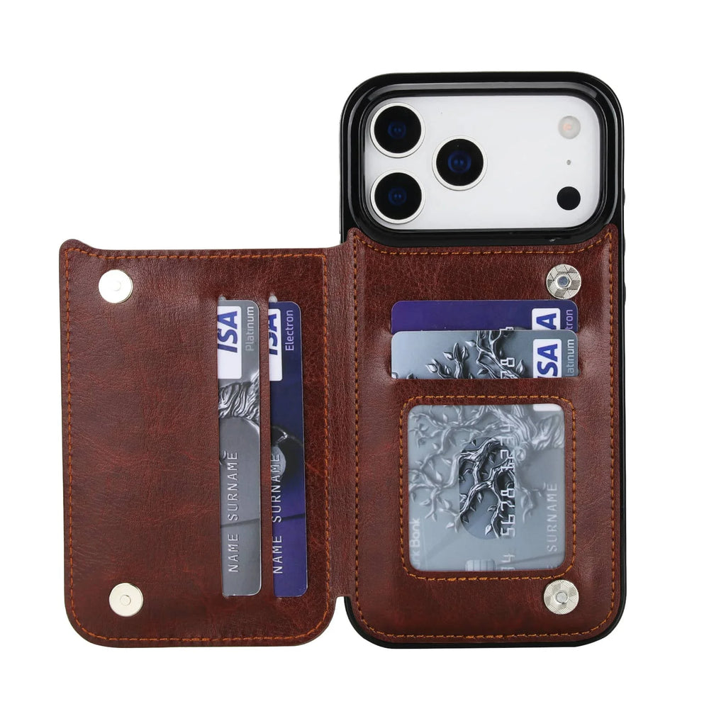 For iPhone 17/Air/17 Pro/17 Pro Max Wallet Case With Card Holder