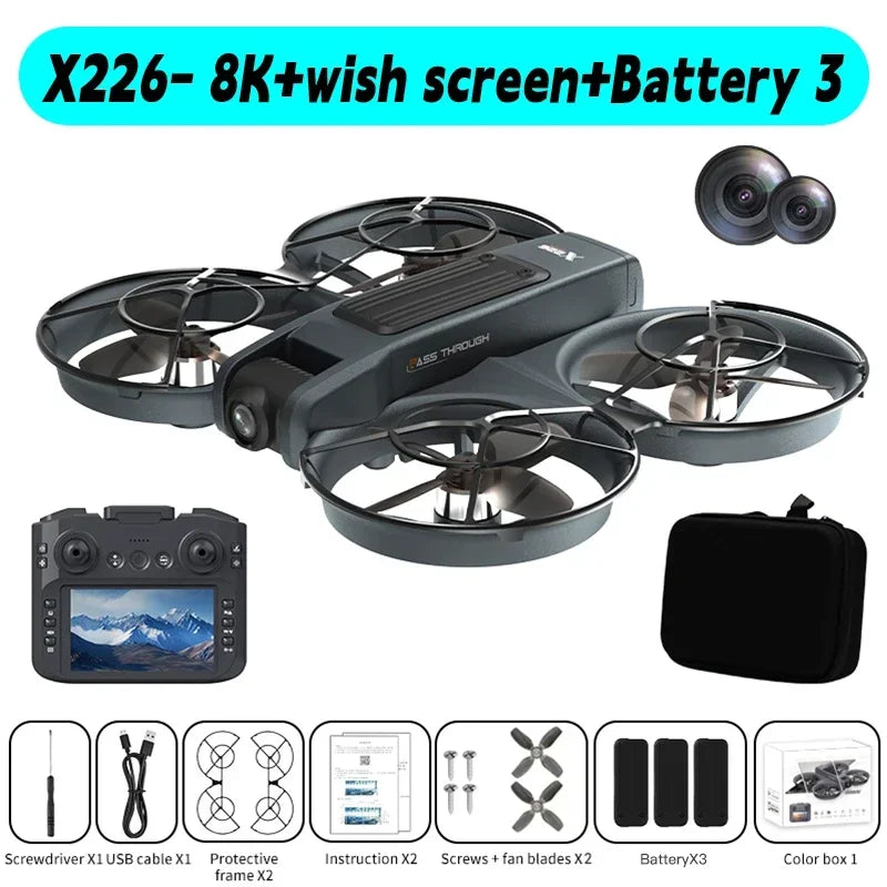 For Xiaomi X226/VR RC Drone 8K Professional 4K HD Dual Camera Brushless Motor