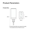 GaN Charger Plug 50W GaN Dual Port Wall Charger USB Charging Block Plug Station Hub USB C & QC Power Adapter For Tablets Smart