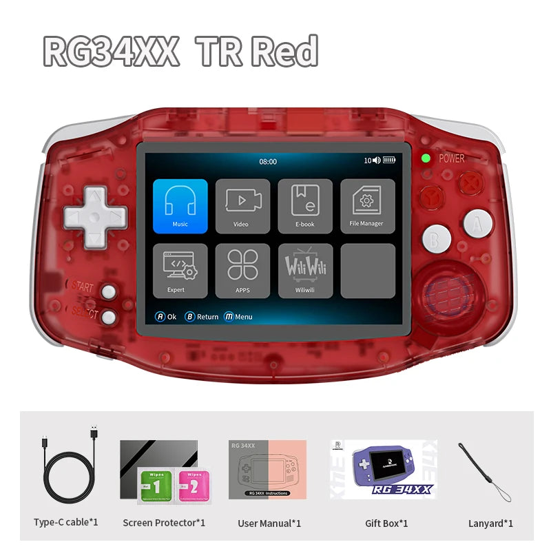 ANBERNIC RG34XX Retro Handheld Game Console 3.4" IPS Screen