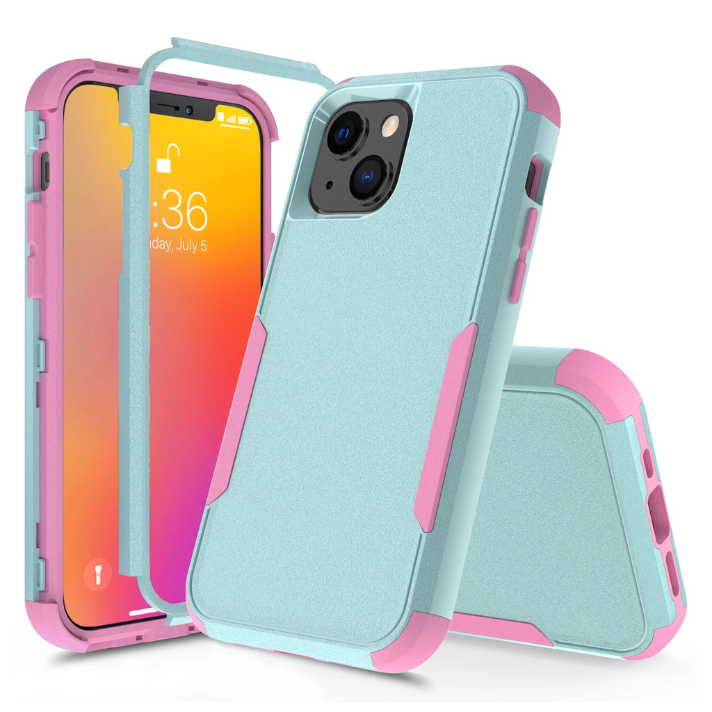 3 Layer Case for iPhone17 16 15 14 13 Pro Max Mini 12 11 7 8 Plus XS Max XR