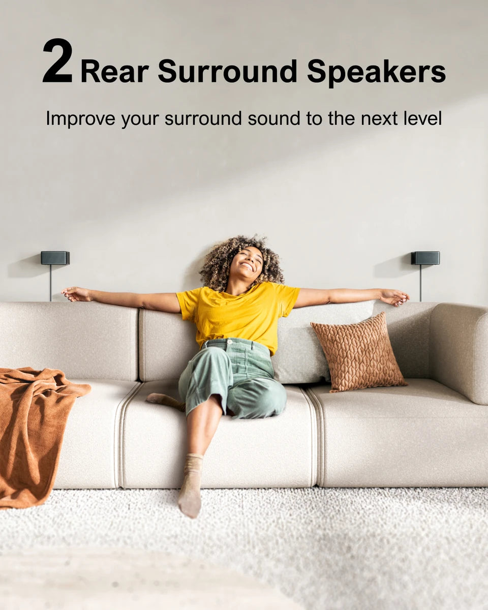 ULTIMEA 7.1 Surround Soundbar, 3D Virtual Surround Sound System with Subwoofer,2 Rear Speakers