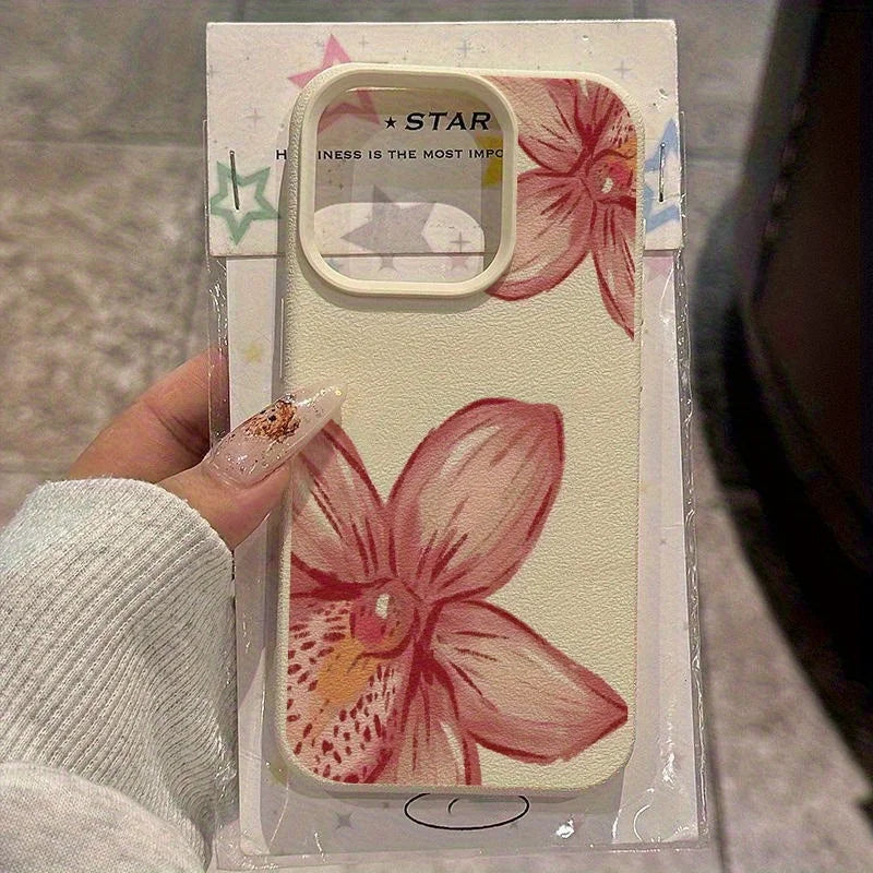 Pink Flower Part Pattern Suitable for iPhone 16 15 14 13 12Pro Max