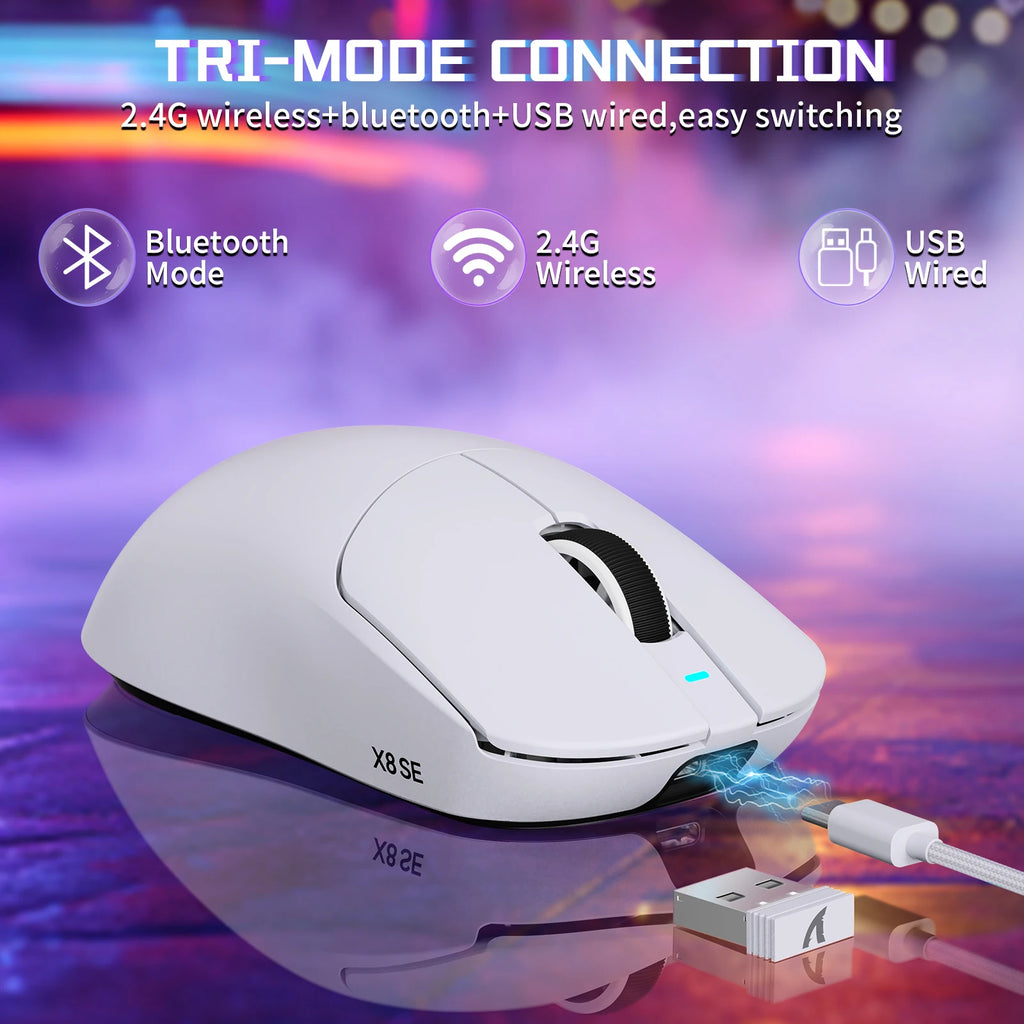 ATTACK SHARK X8 SE Wireless Gaming Mouse, 55g Ultralight PAW3311 Sensor, BK52820 Chip, 25,000 DPI