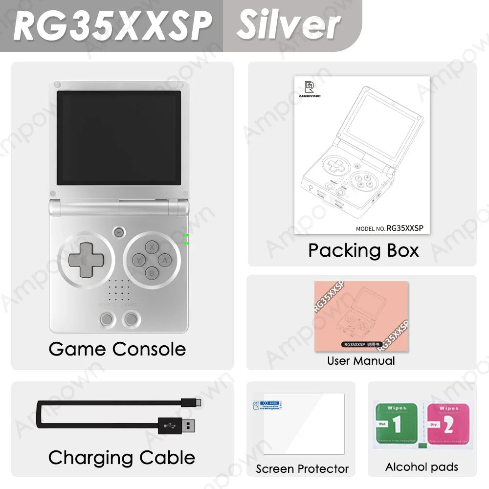 ANBERNIC RG35XXSP Flip Game Console 3.5'' IPS Screen