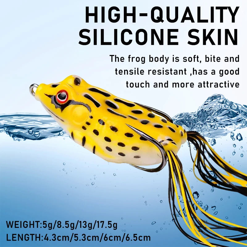 10pcs Frog Shape Lure Soft Tube Bait Plastic Fishing Lure