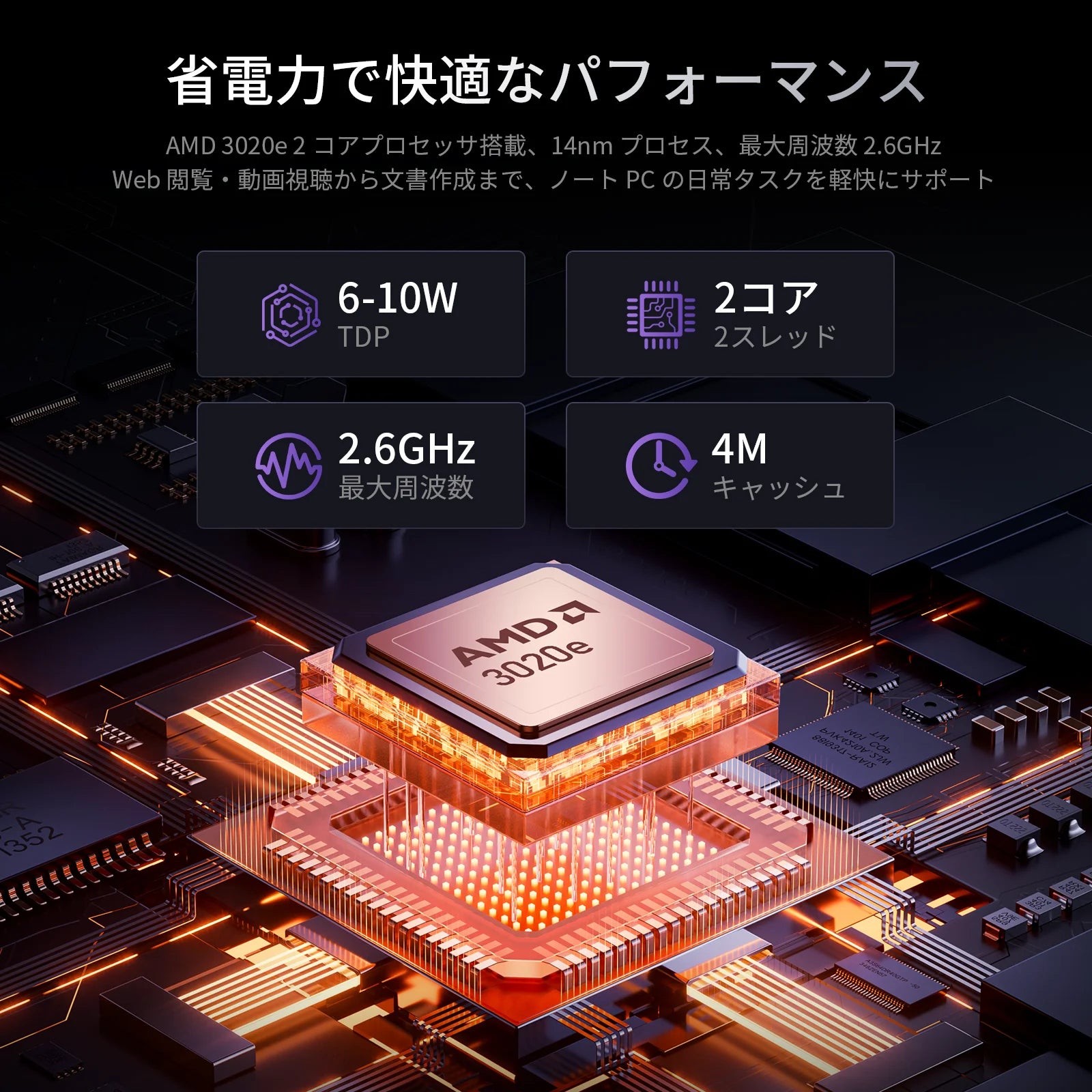 AMD Laptop Computer 15.6 inch FHD 8GB RAM 256GB SSD Dual Core Processor Up to 2.6GHz WiFi 5 BT5.0