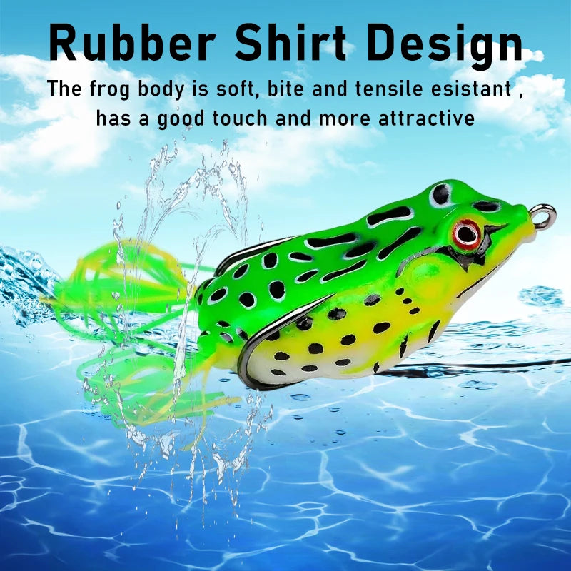 10pcs Frog Shape Lure Soft Tube Bait Plastic Fishing Lure
